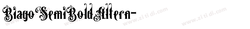 Biago SemiBoldAltern字体转换